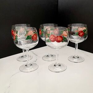 SET of 5 Apple Goblets by Franciscan